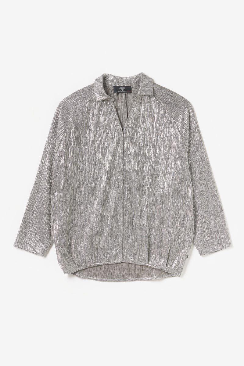 Le Temps Des Cerises Blouse Apolinegi Argentée