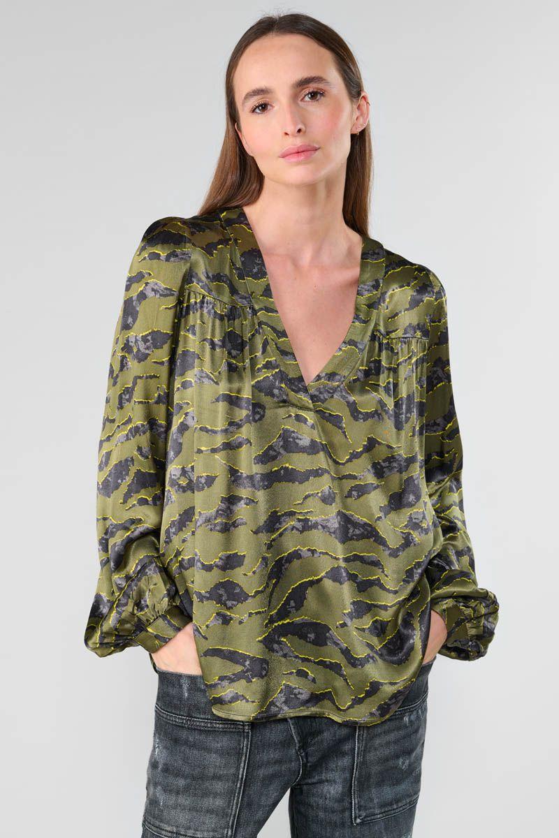 le temps des cerises Blouse Chima kaki