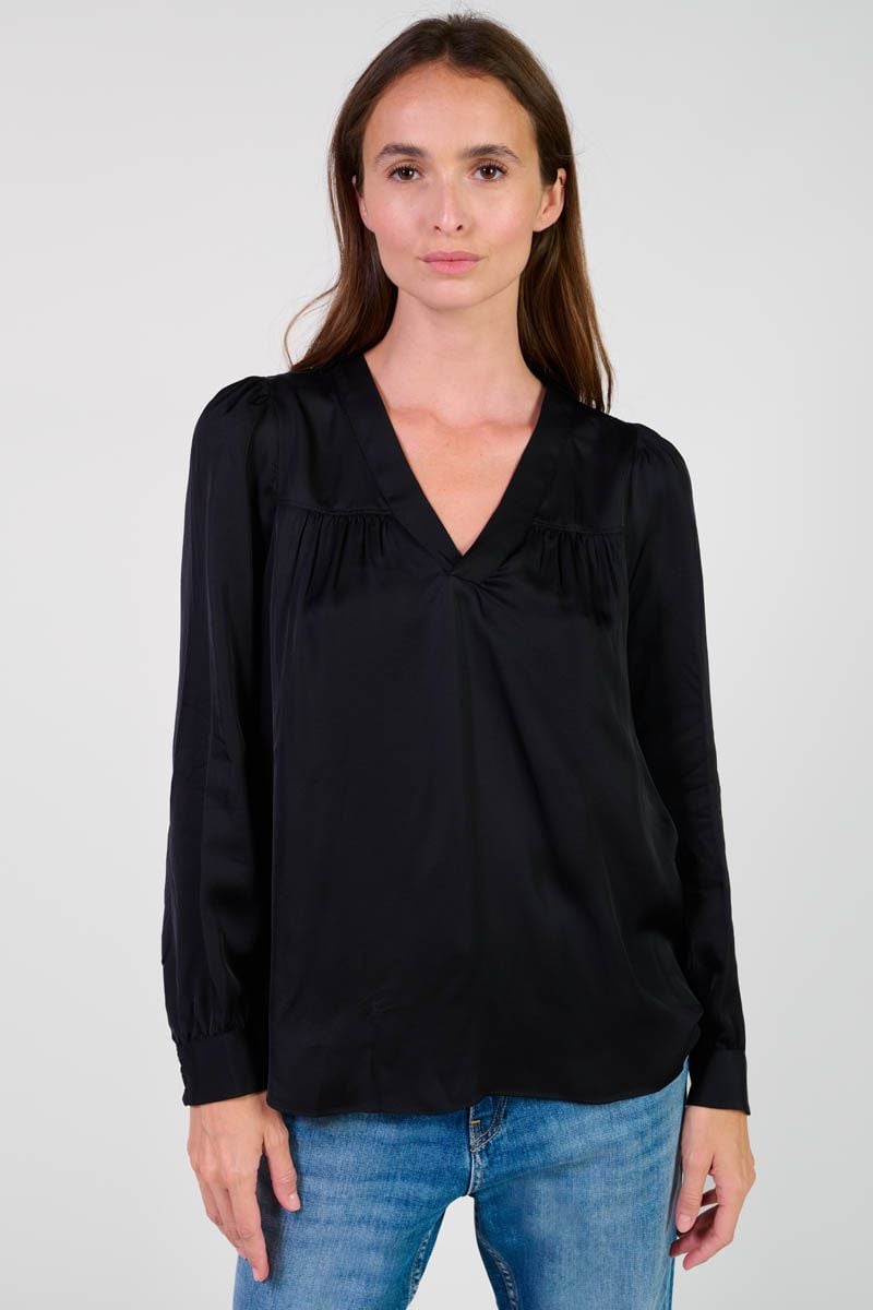 le temps des cerises Blouse Chimel noire