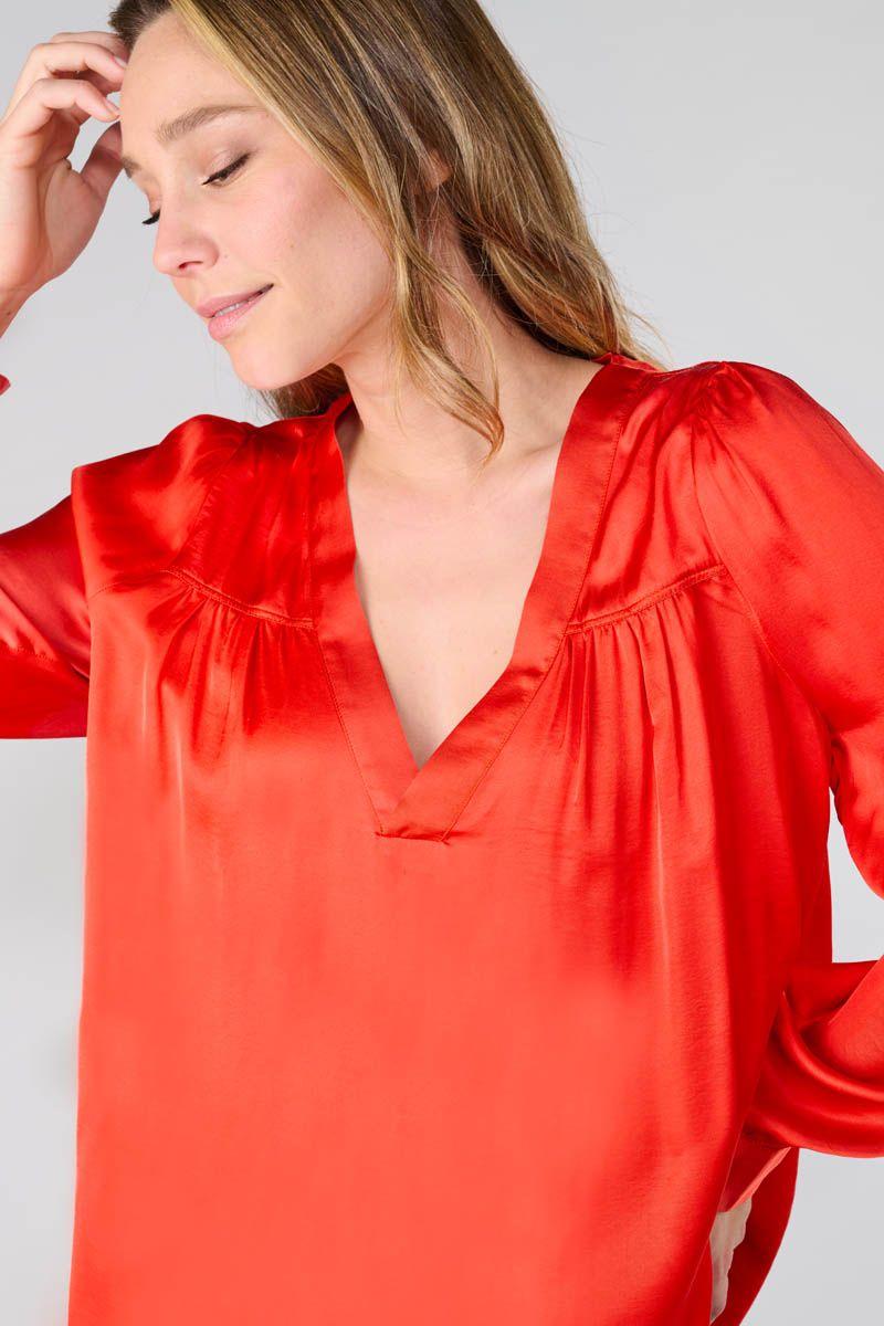 Le Temps Des Cerises Blouse Chimel Orange