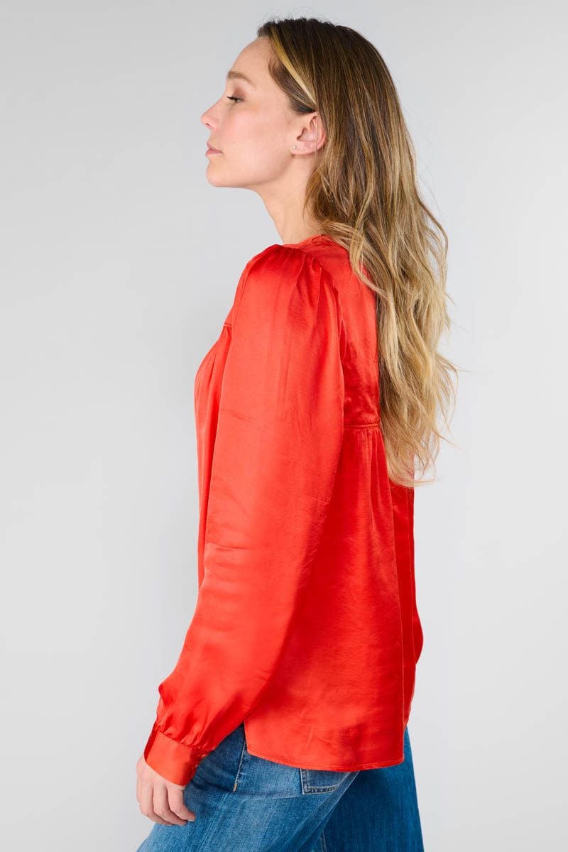 Le Temps Des Cerises Blouse Chimel Orange