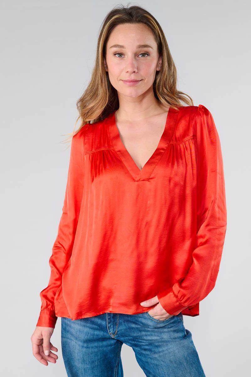 le temps des cerises Blouse Chimel orange