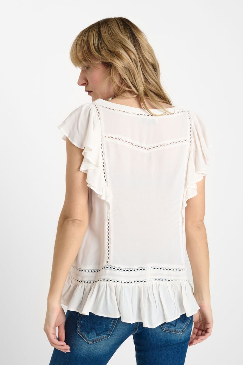 Le Temps Des Cerises Blouse Floma Blanche