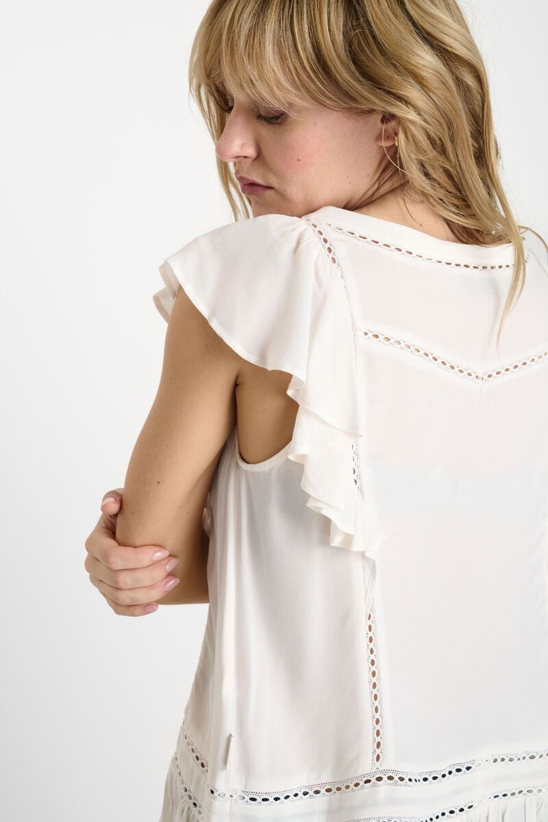 Le Temps Des Cerises Blouse Floma Blanche