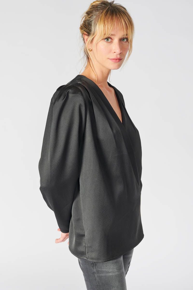 le temps des cerises Blouse Franz noire