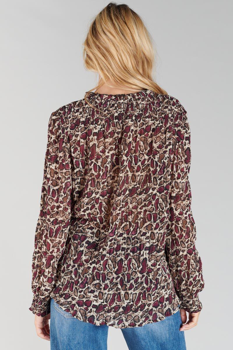 Le Temps Des Cerises Blouse Janek à Motif Serpent