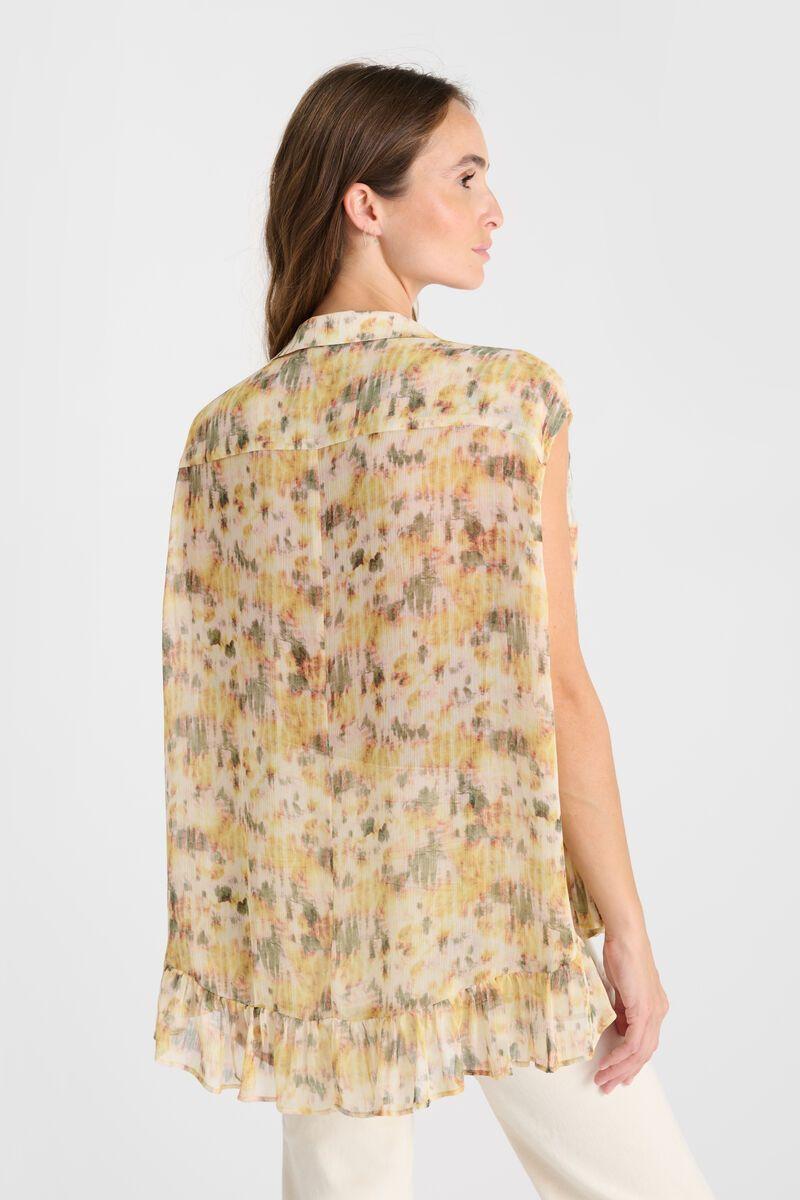 Le Temps Des Cerises Blouse Leana Jaune à Motif