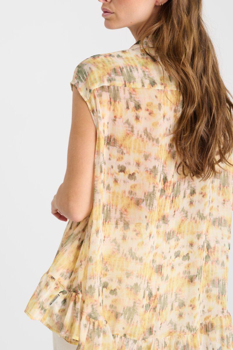 Le Temps Des Cerises Blouse Leana Jaune à Motif