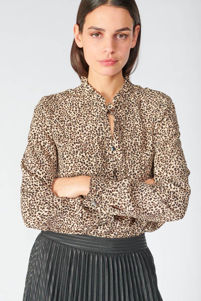 le temps des cerises Blouse Susan léopard