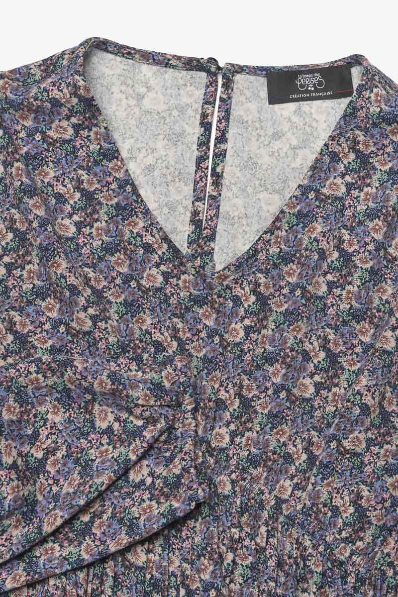 Le Temps Des Cerises Blouse Tennygi à Motif Fleuri