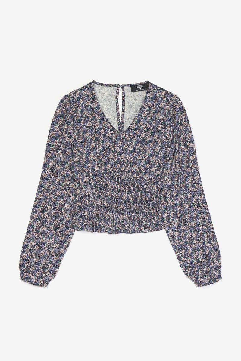 le temps des cerises Blouse Tennygi à motif fleuri