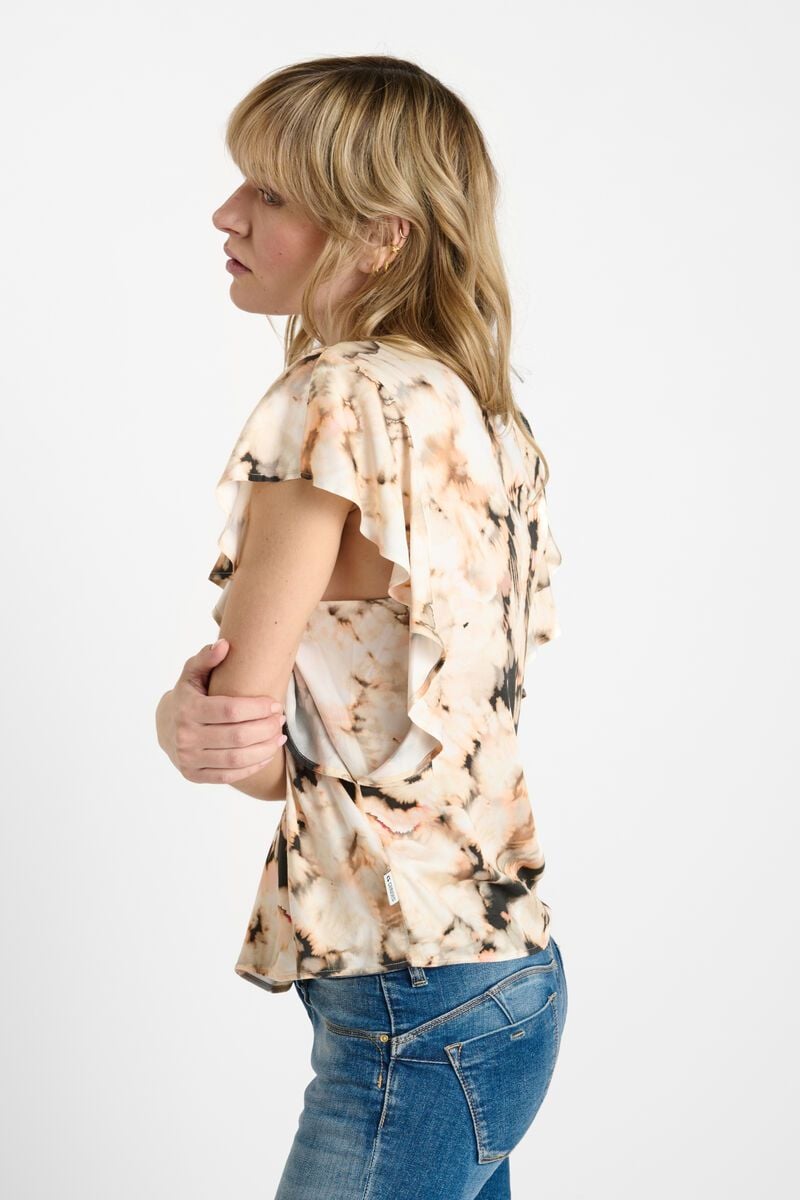 Le Temps Des Cerises Blouse Terre à Motif Floral