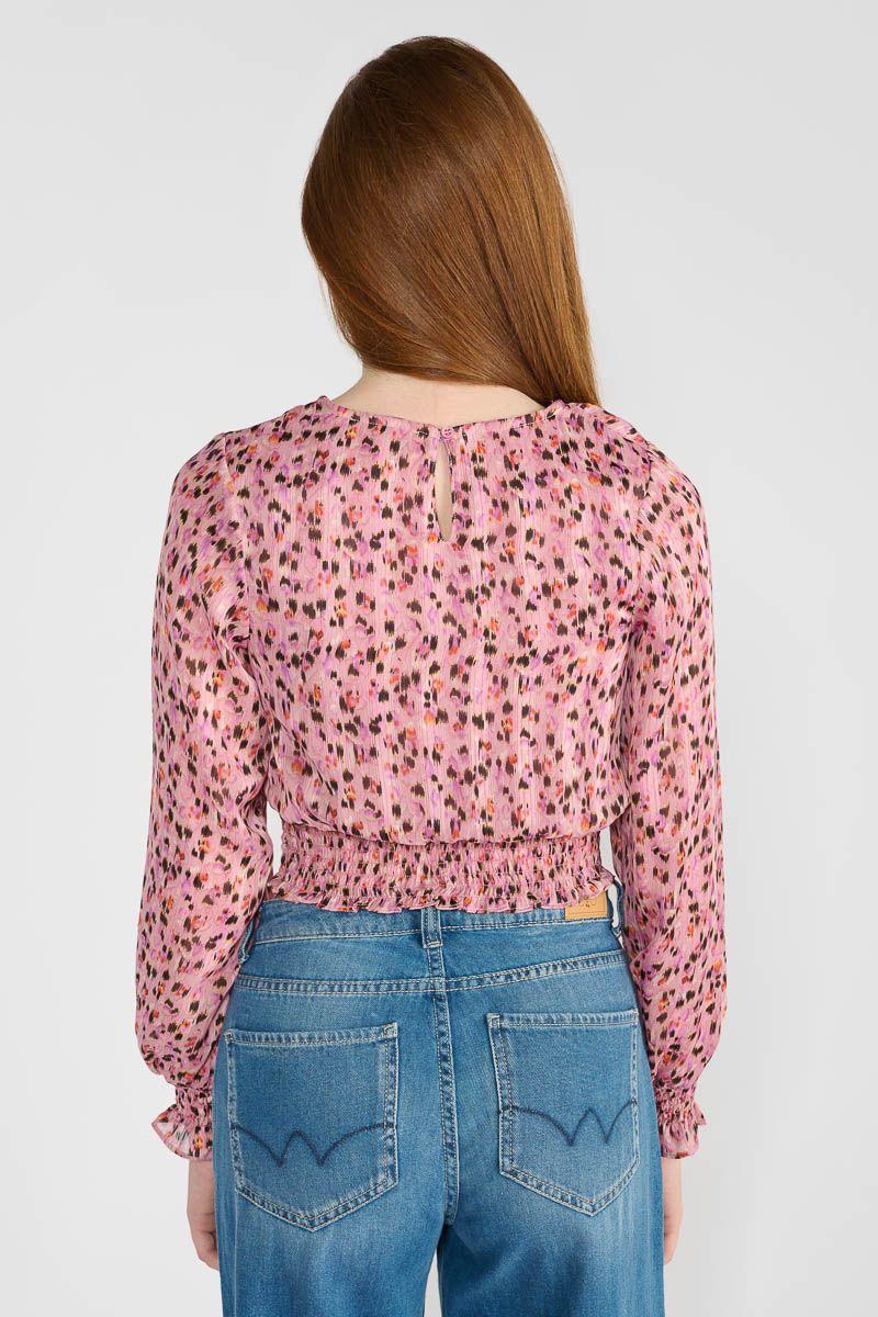 Le Temps Des Cerises Blouse Welogi Rose à Motif