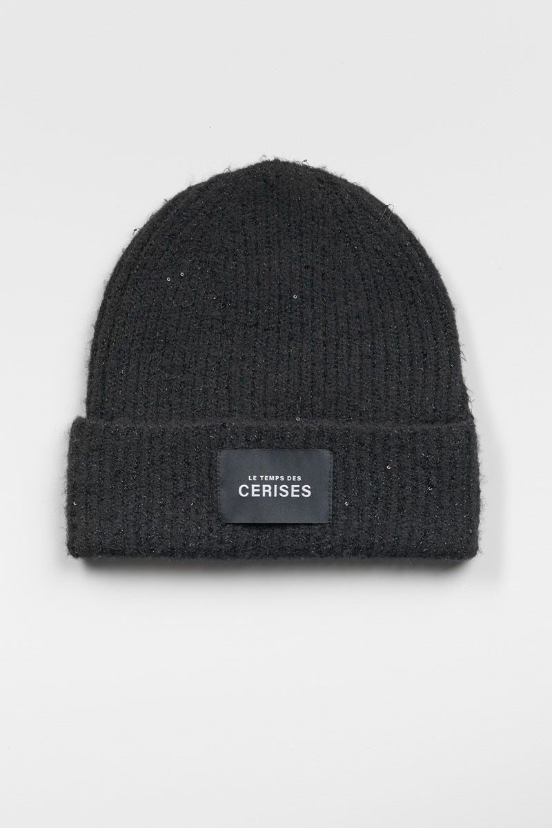 le temps des cerises Bonnet Posco noir brillant