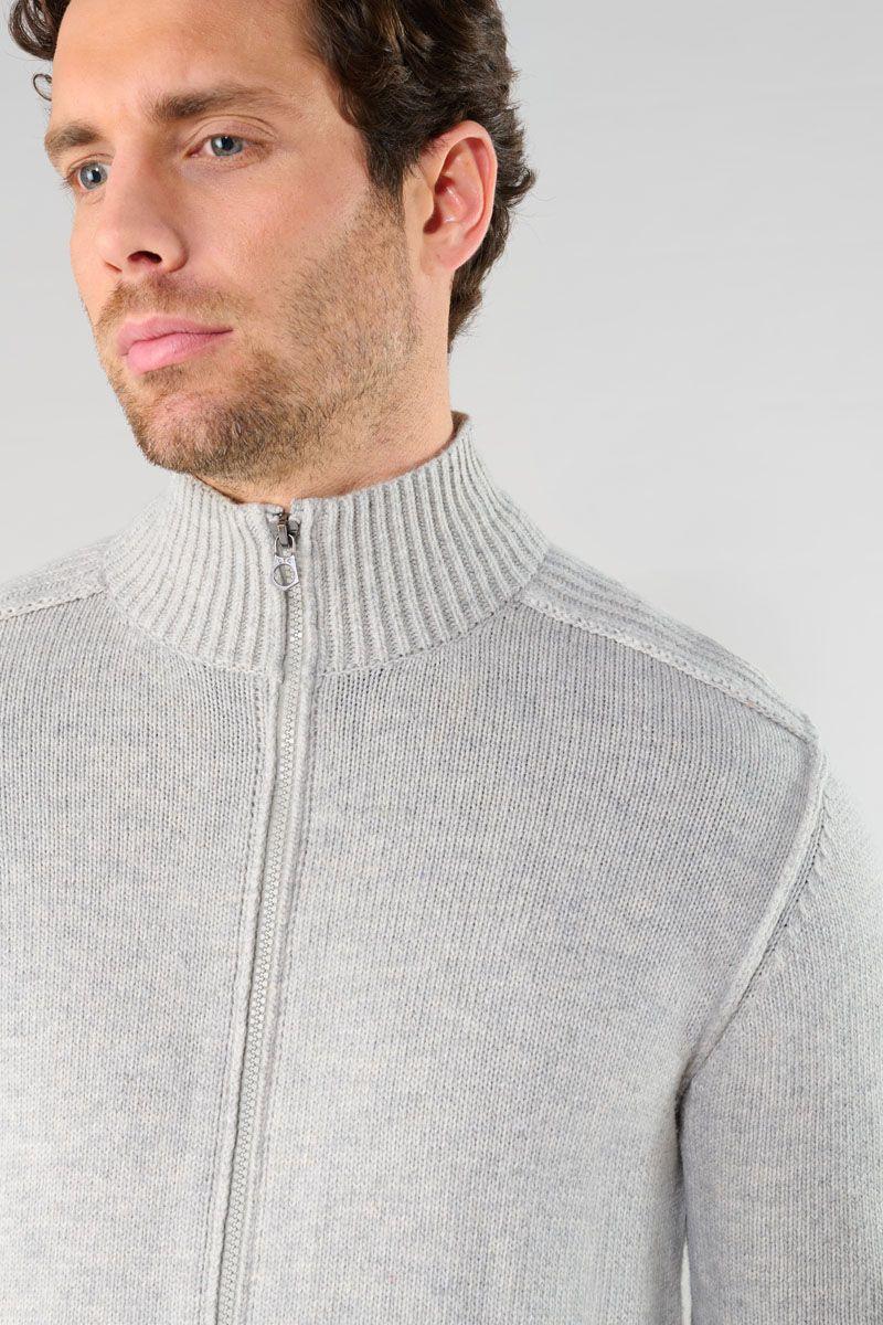 Le Temps Des Cerises Cardigan Zippé Laya Gris