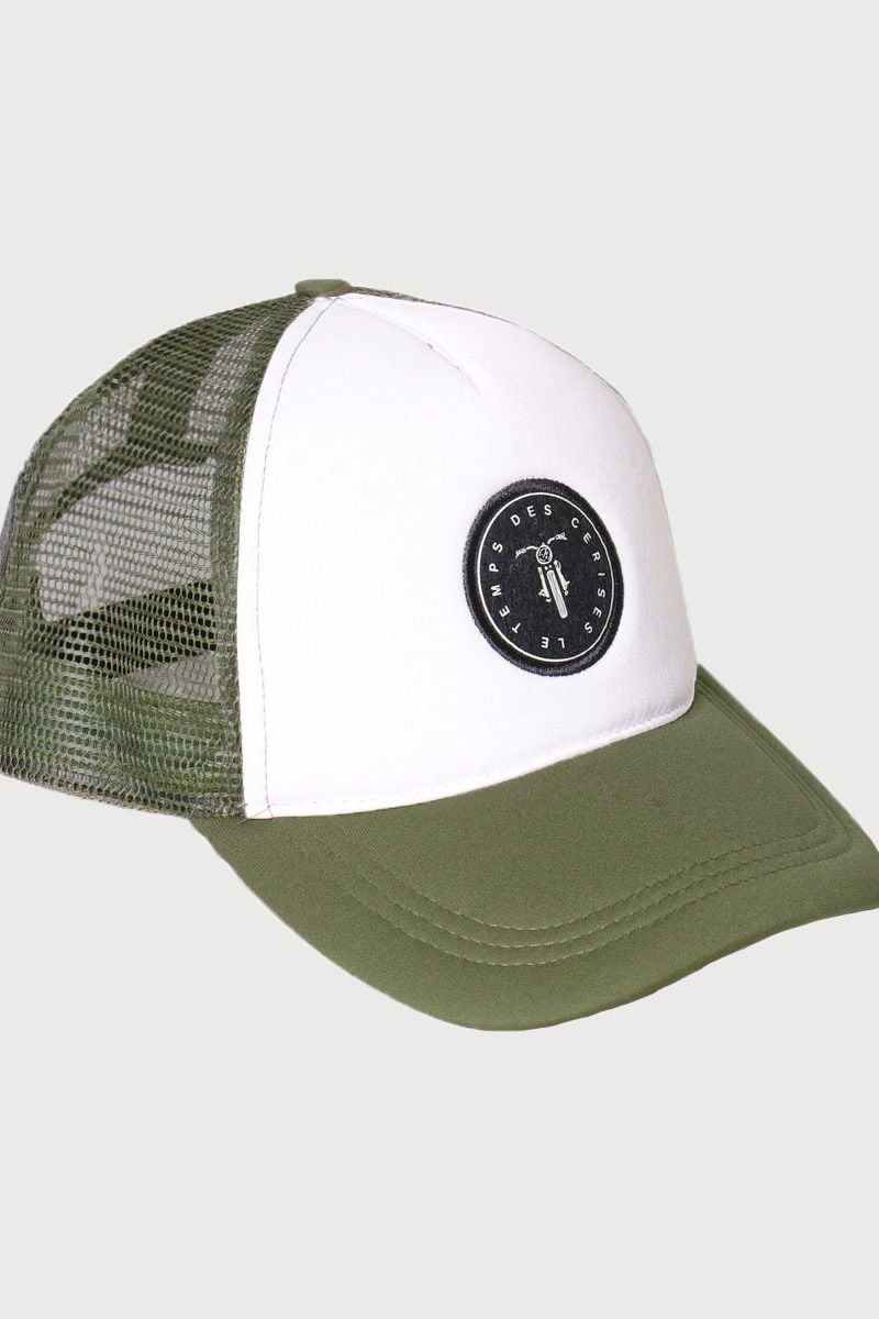 Le Temps Des Cerises Casquette Marlo Kaki Et Blanc