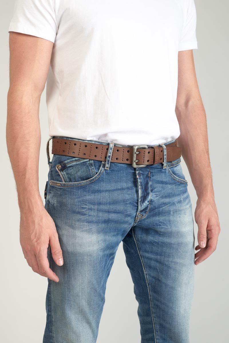 Le Temps Des Cerises Ceinture Geles En Cuir Marron