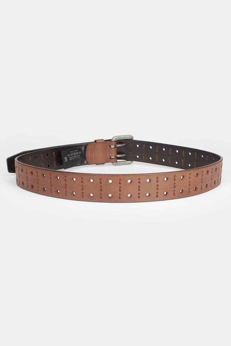 Le Temps Des Cerises Ceinture Geles En Cuir Marron
