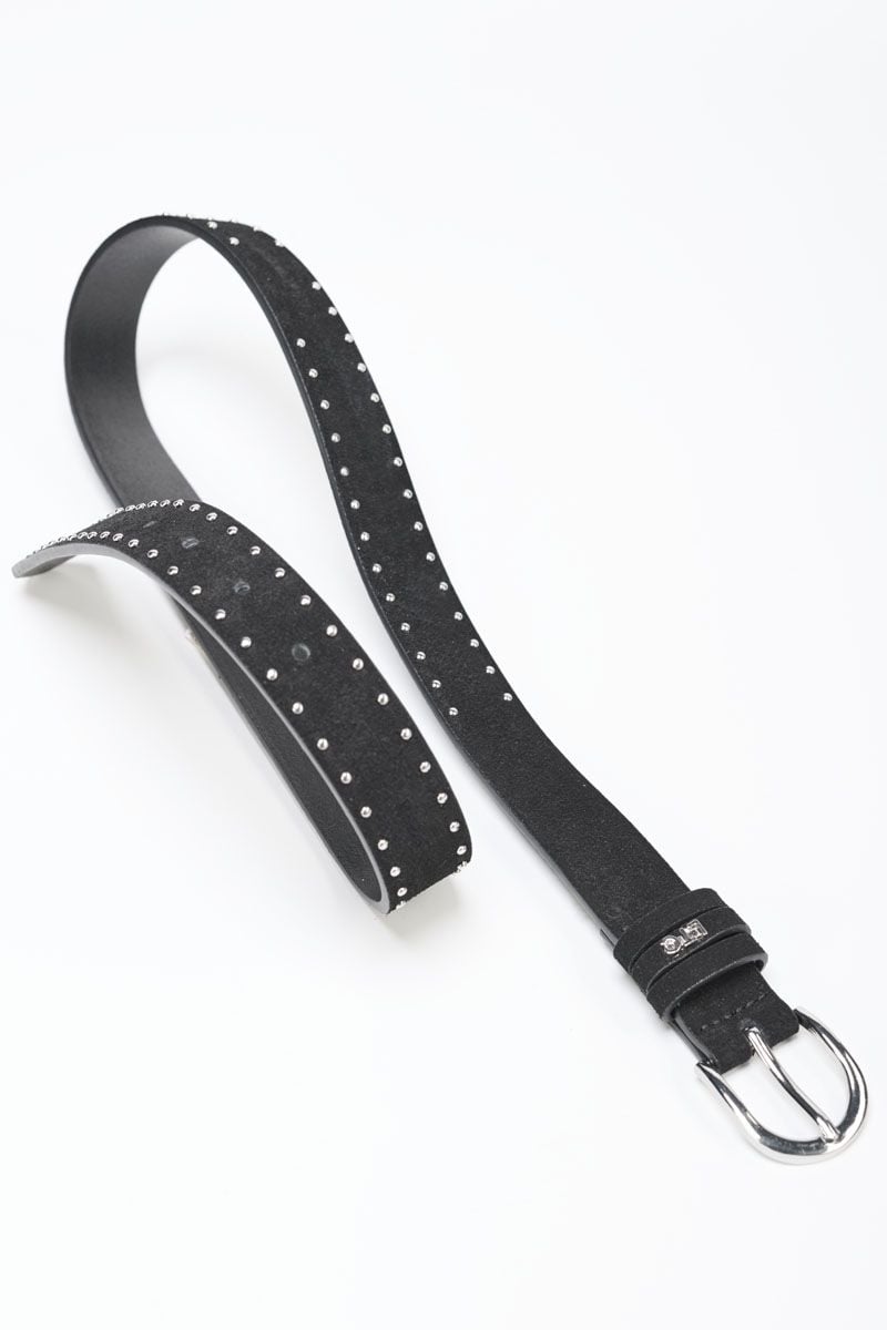 Le Temps Des Cerises Ceinture Guell En Cuir Noir