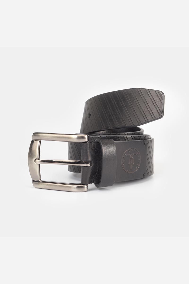 le temps des cerises Ceinture Libar en cuir noir