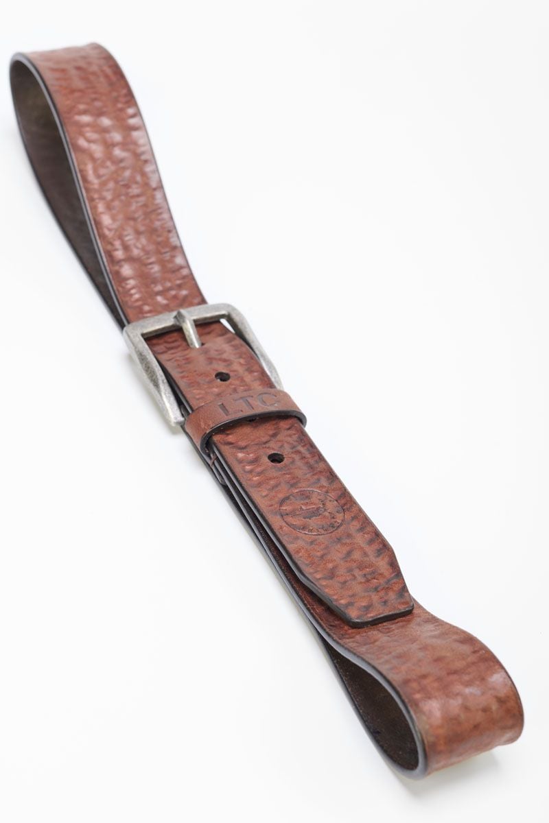 Le Temps Des Cerises Ceinture Nimo En Cuir Marron