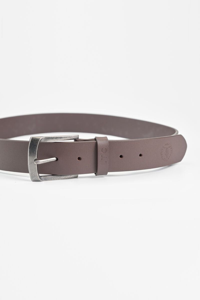 Le Temps Des Cerises Ceinture Paves En Cuir Marron