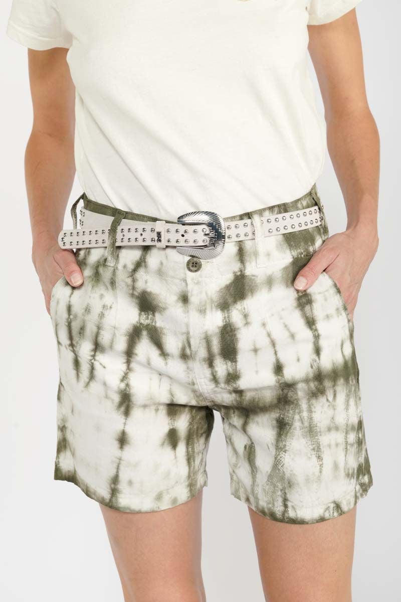 le temps des cerises Ceinture Sao en daim crème