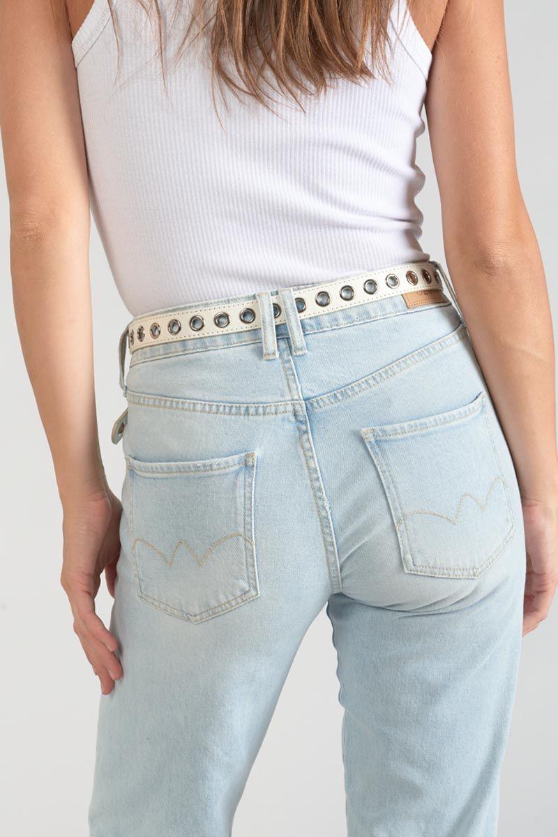 Le Temps Des Cerises Ceinture Taouna En Cuir Blanc