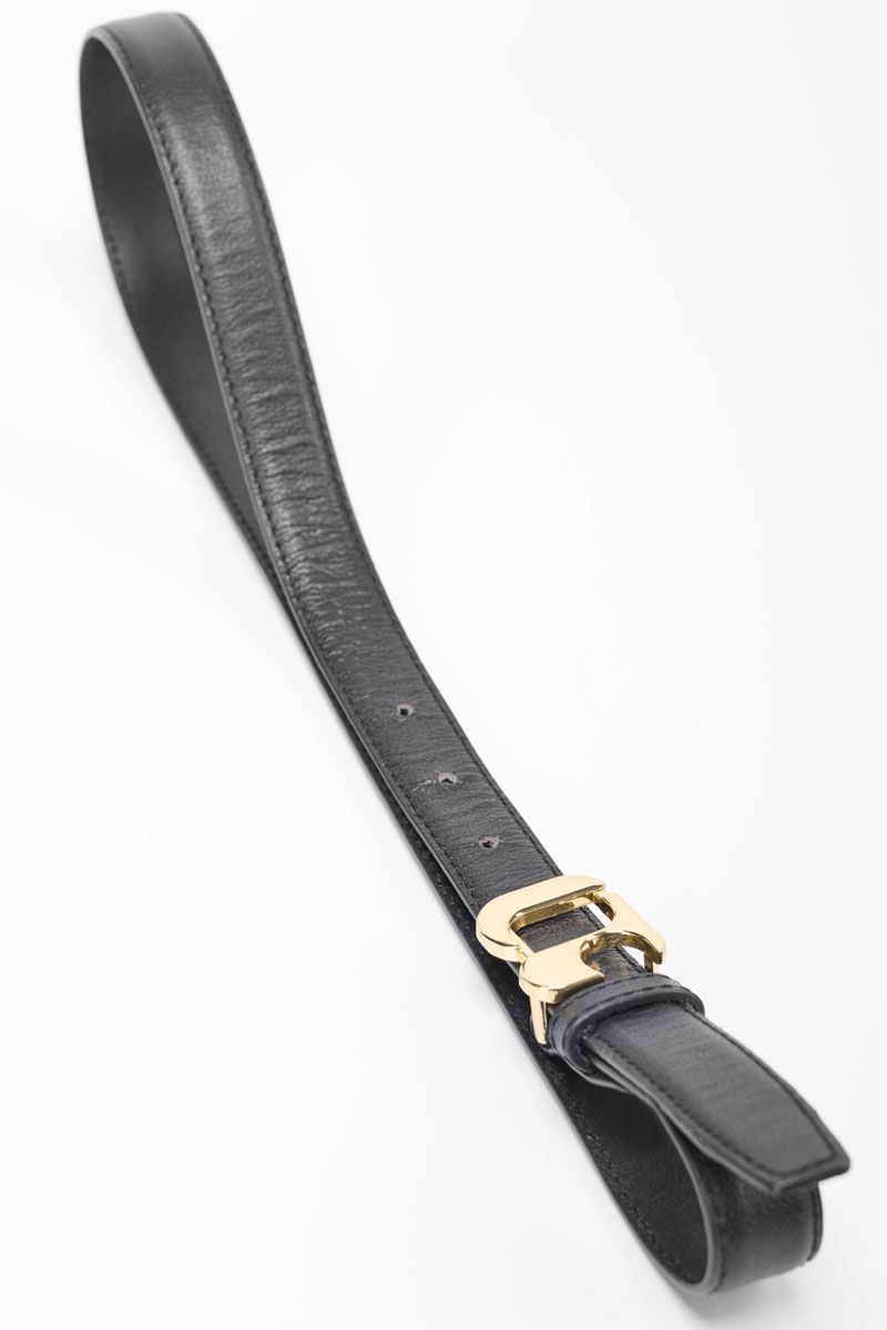 Le Temps Des Cerises Ceinture Yoli En Cuir Noir