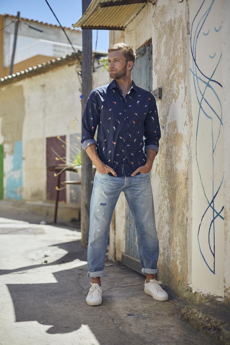 le temps des cerises Chemise Birdy à motif oiseaux