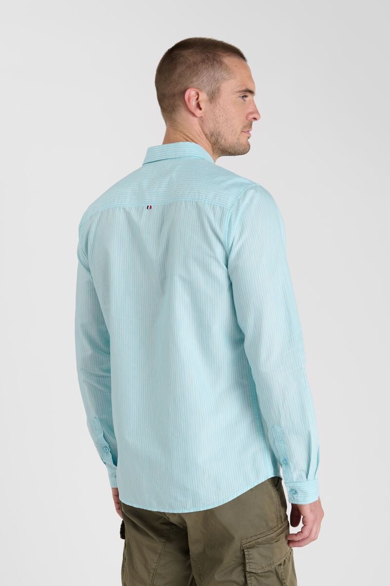 Le Temps Des Cerises Chemise Biros Bleue à Rayures