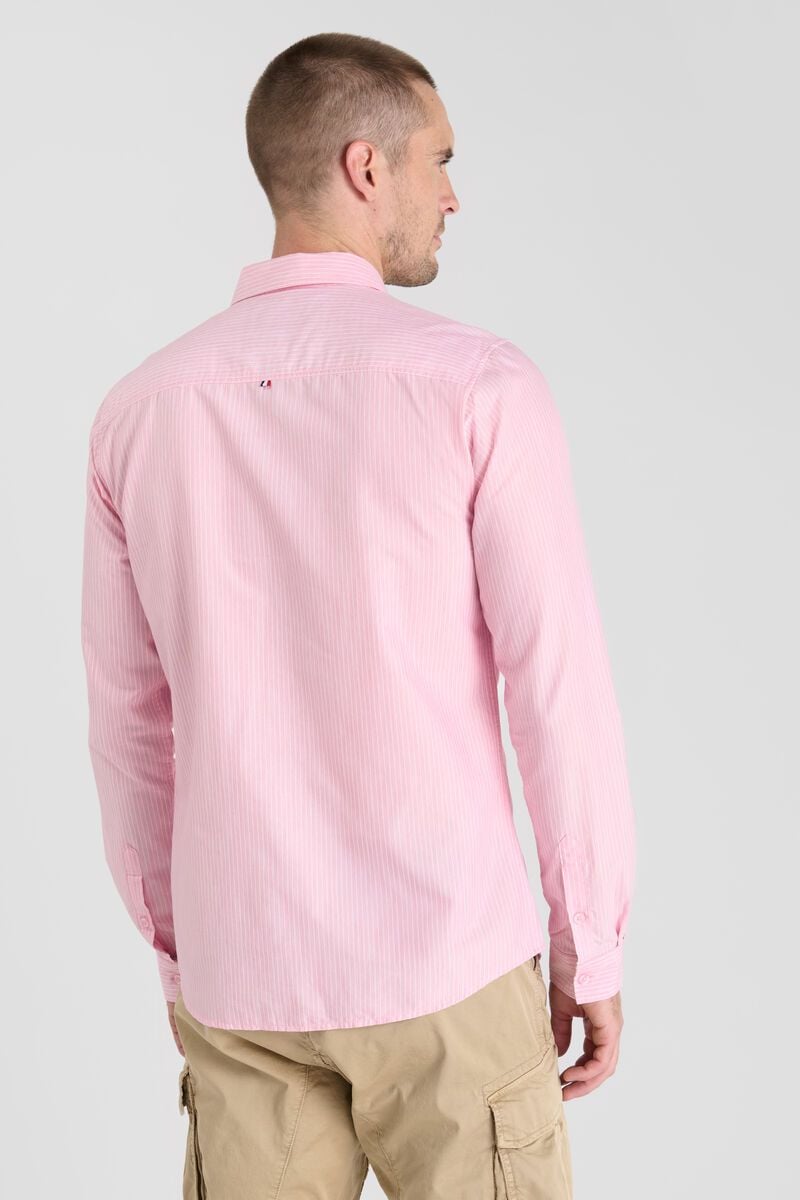 Le Temps Des Cerises Chemise Biros Rose à Rayures