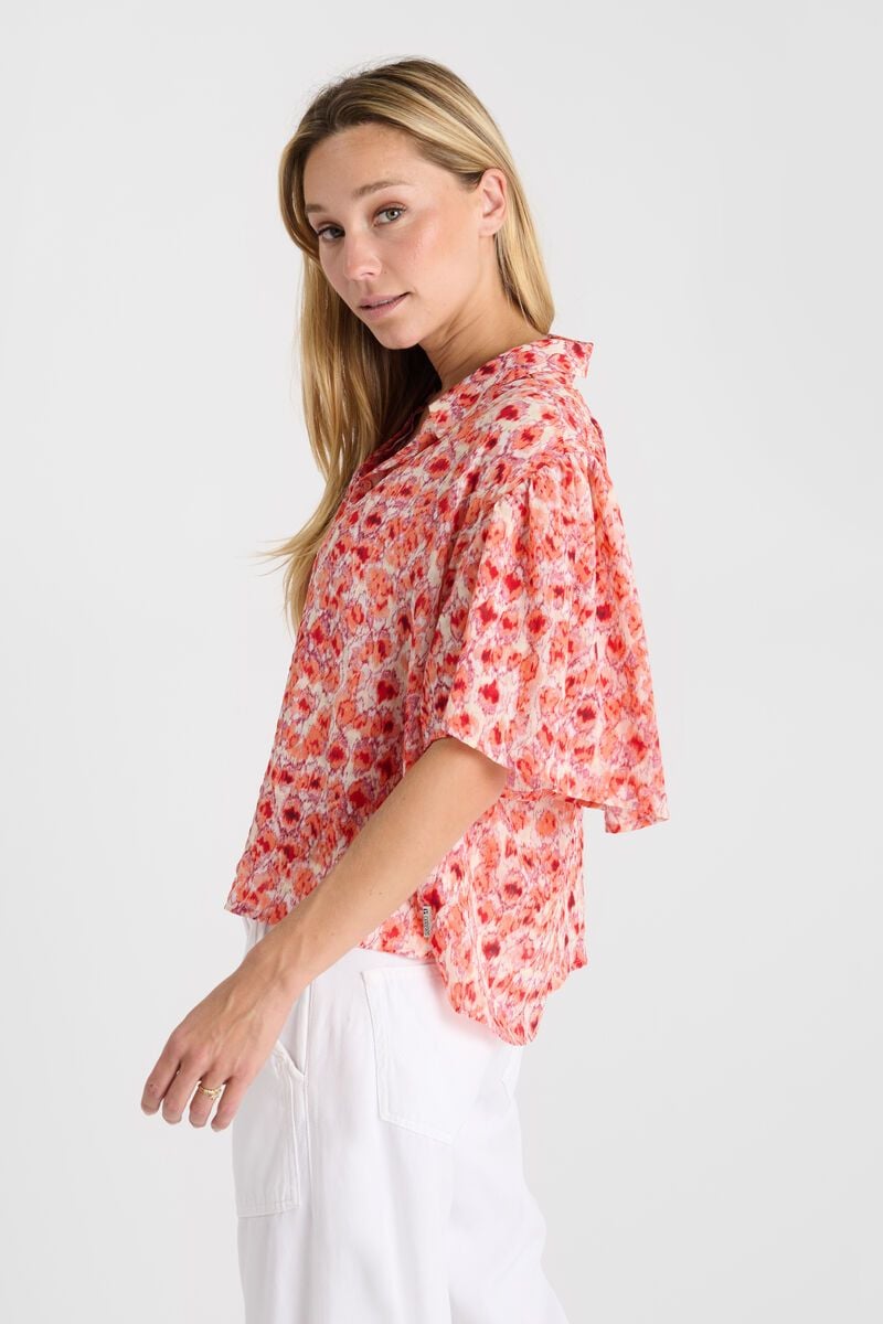 Le Temps Des Cerises Chemise Elena Rouge à Motif