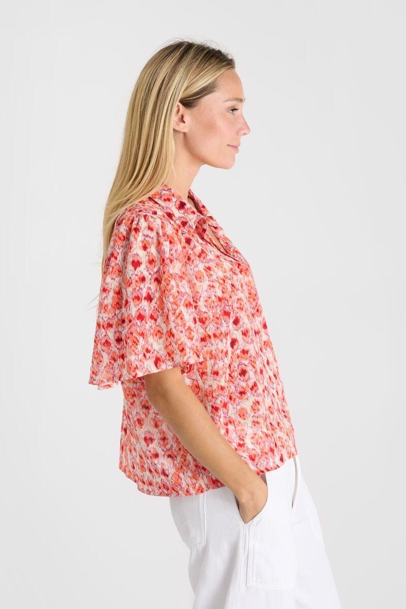 Le Temps Des Cerises Chemise Elena Rouge à Motif