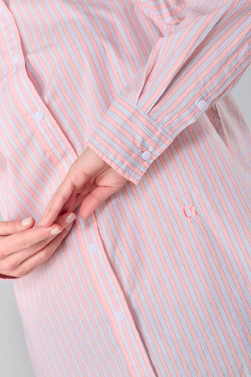 Le Temps Des Cerises Chemise Jama Rose à Rayures