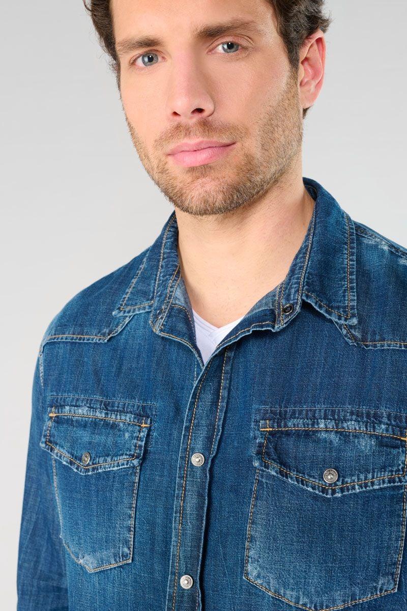 Le Temps Des Cerises Chemise Juanito En Jeans Bleu