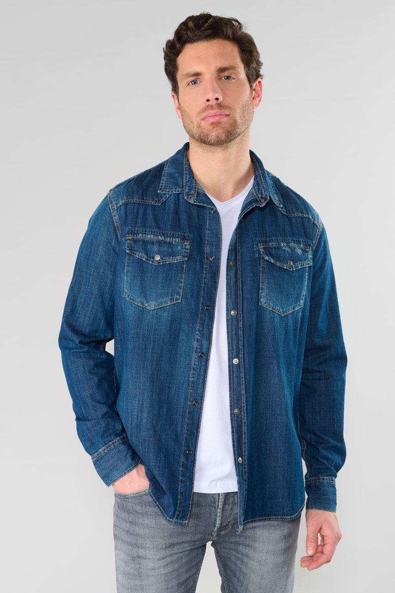 Le Temps Des Cerises Chemise Juanito En Jeans Bleu