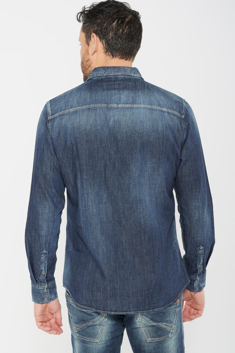Le Temps Des Cerises Chemise Juanito En Jeans Bleu