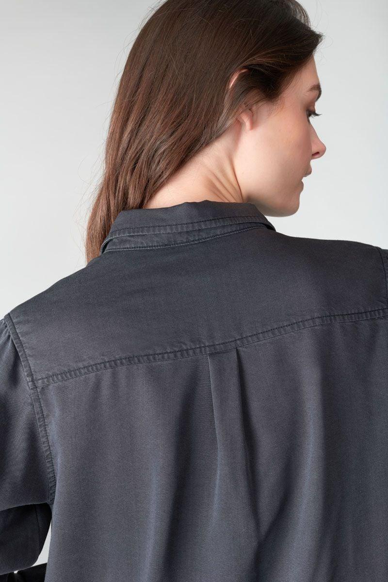 Le Temps Des Cerises Chemise Laelia En Tencel Noir