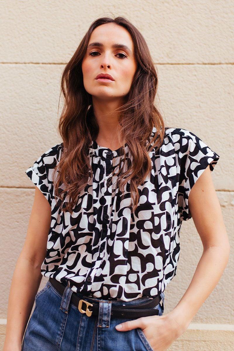 le temps des cerises Chemise Laupy noire