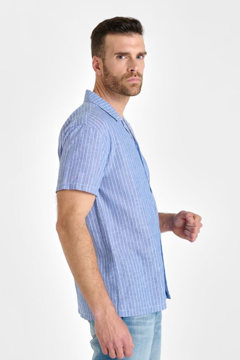Le Temps Des Cerises Chemise Minar Bleue à Rayures