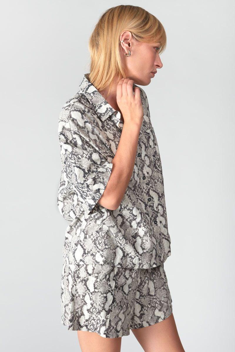 Le Temps Des Cerises Chemise Renon à Motif Python
