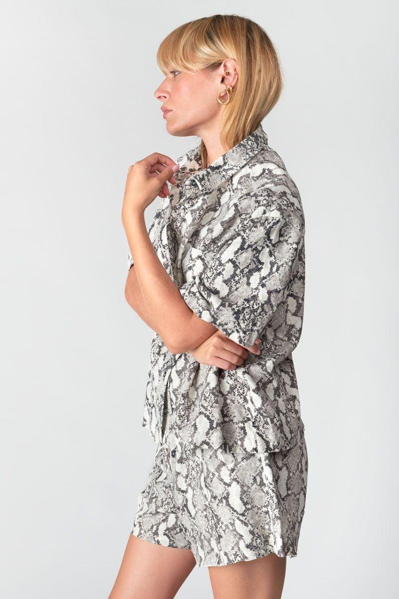 Le Temps Des Cerises Chemise Renon à Motif Python