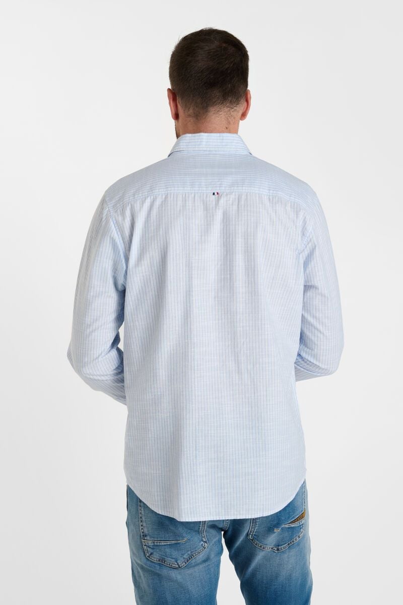 Le Temps Des Cerises Chemise Teral Bleue à Rayures