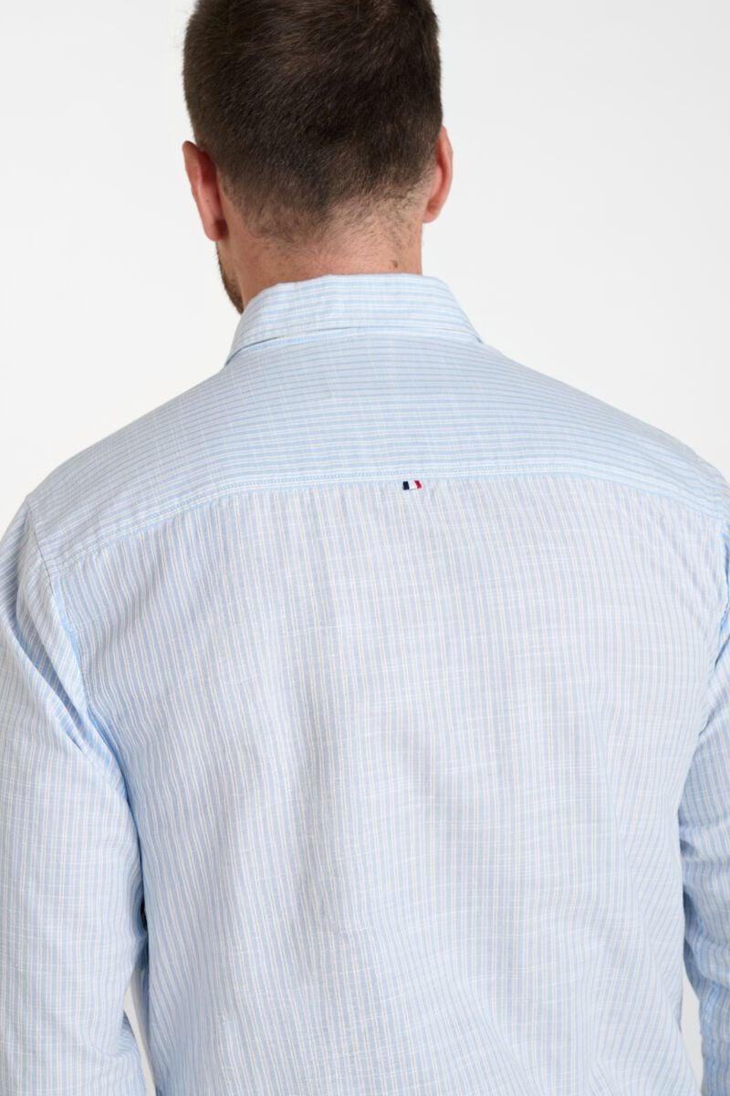 Le Temps Des Cerises Chemise Teral Bleue à Rayures