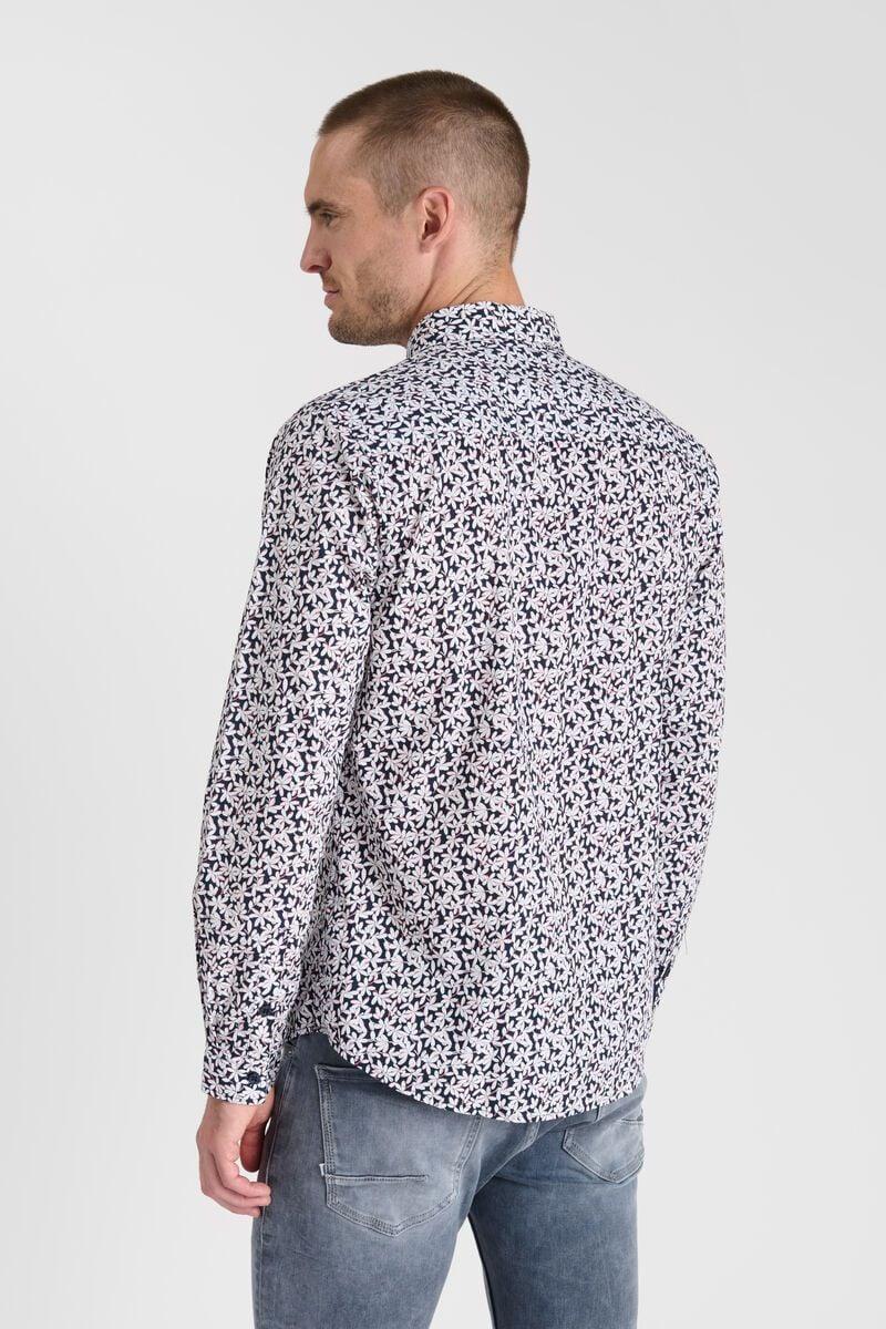 Le Temps Des Cerises Chemise Vetel Bleu à Motif