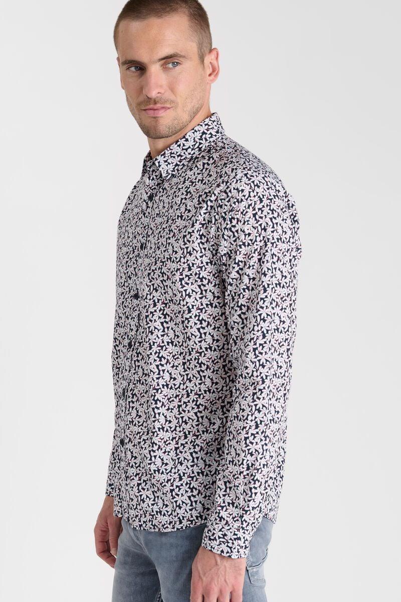 Le Temps Des Cerises Chemise Vetel Bleu à Motif