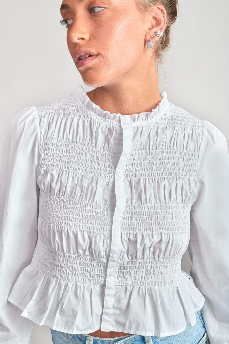 Le Temps Des Cerises Chemisier Ullagi Blanc