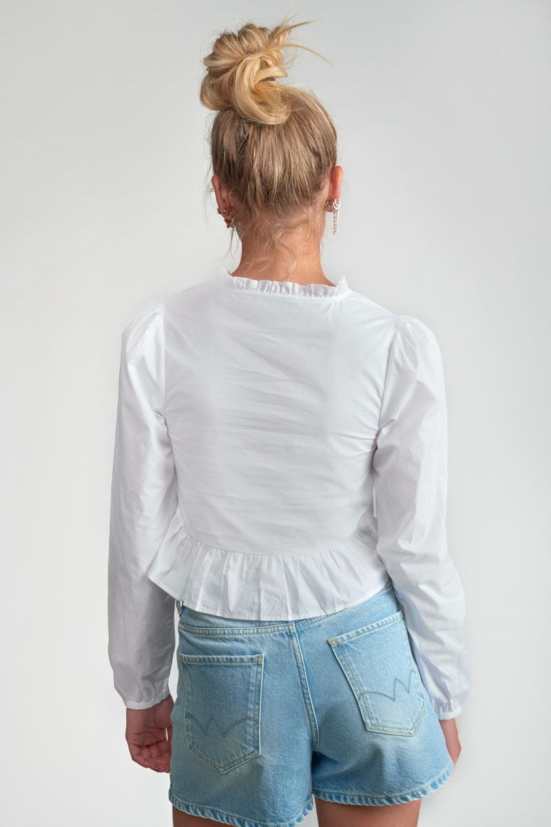 Le Temps Des Cerises Chemisier Ullagi Blanc