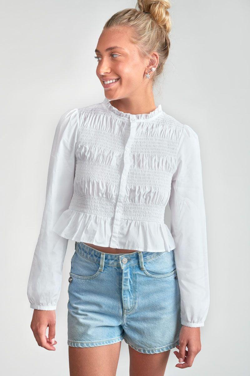 le temps des cerises Chemisier Ullagi blanc